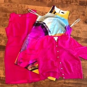 2 dresses. One cardigan.